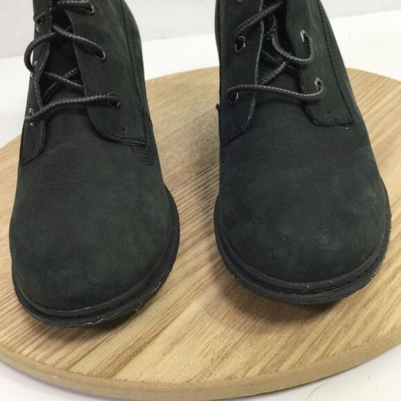 Timberland Womens Amston Wedge Ankle Boot Earthkeepers Leather Black Size US 8 - Picture 7 of 14